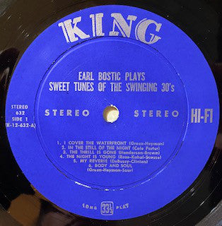 Earl Bostic : Earl Bostic And His Big Band Play Sweet Tunes Of The Swinging 30s (LP)