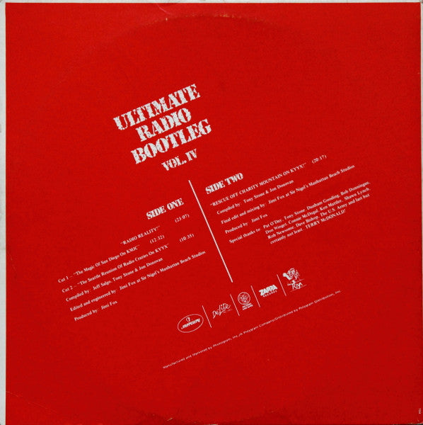 Various : Ultimate Radio Bootleg Vols. III And IV (2xLP, Promo)