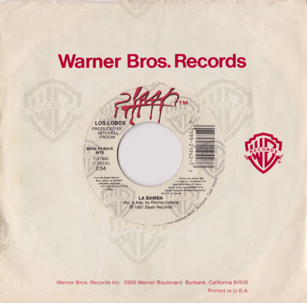 Los Lobos : La Bamba / Come On, Let's Go (7", RE)