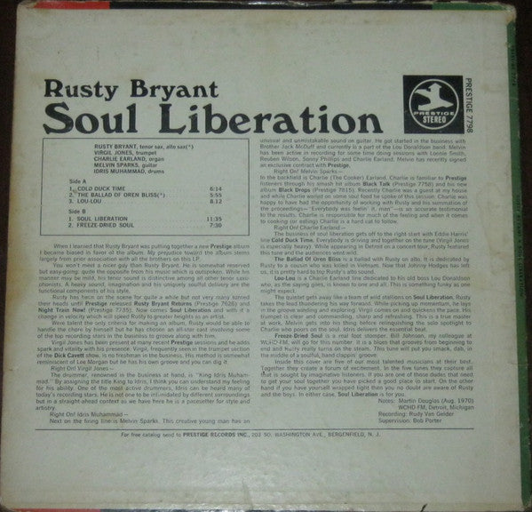 Rusty Bryant : Soul Liberation (LP, Album)