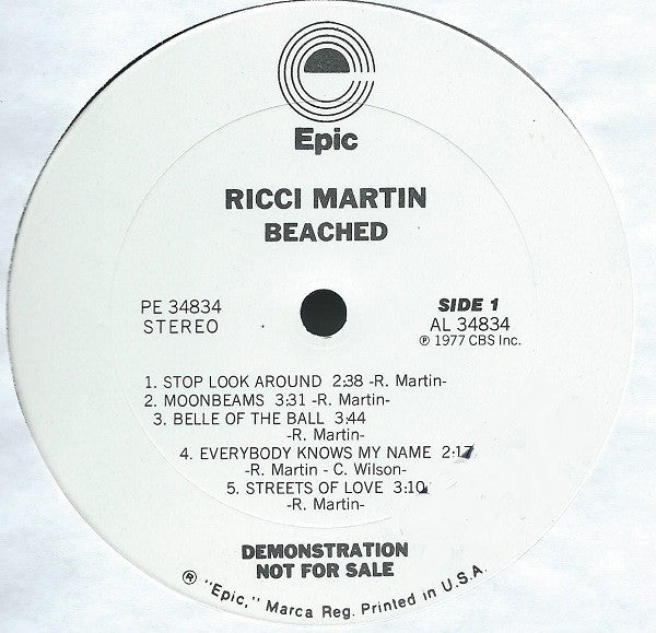 Ricci Martin : Beached (LP, Album, Promo, Ter)