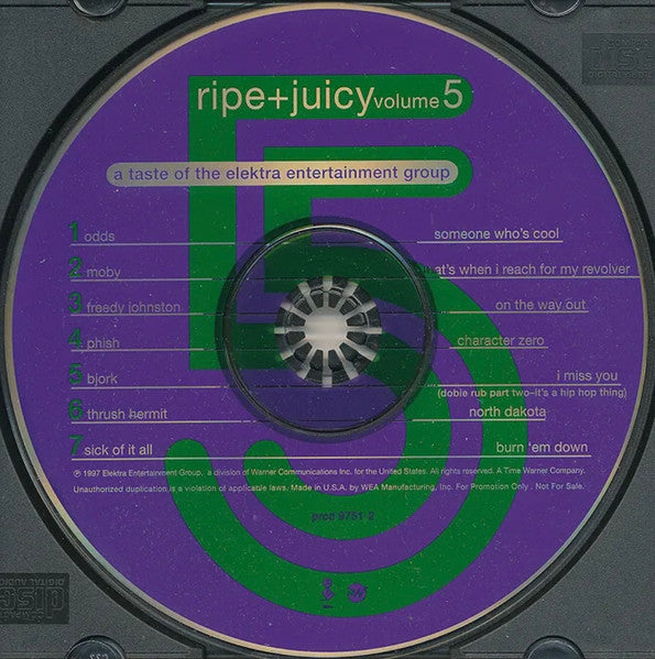 Various : Ripe + Juicy Volume 5 (A Taste Of The Elektra Entertainment Group) (CD, Promo)