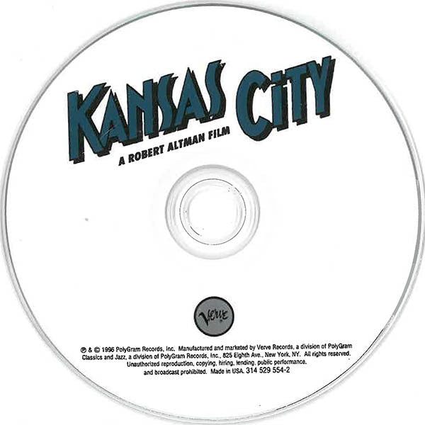 Various : Kansas City: A Robert Altman Film; Original Motion Picture Soundtrack (CD, Album)