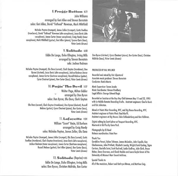 Various : Kansas City: A Robert Altman Film; Original Motion Picture Soundtrack (CD, Album)