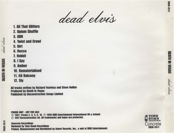 Death In Vegas : Dead Elvis (CD, Album, Promo)