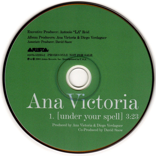 Ana Victoria : Under Your Spell (CD, Single, Promo)