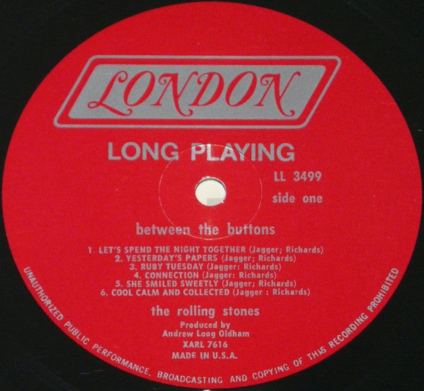 The Rolling Stones : Between The Buttons (LP, Album, Mono)
