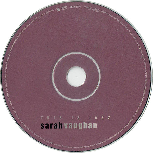 Sarah Vaughan : This Is Jazz (CD, Comp)