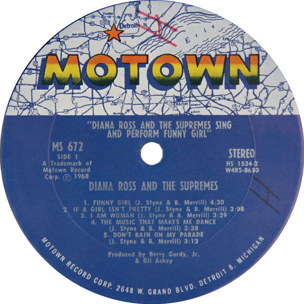 The Supremes : Sing And Perform "Funny Girl" (LP, Album, Gat)