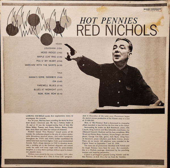 Red Nichols And His Five Pennies : Hot Pennies (LP, Album)