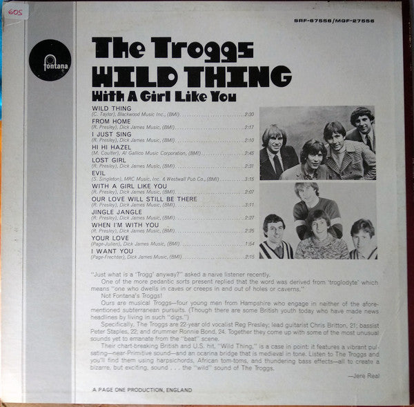 The Troggs : Wild Thing (LP, Album)