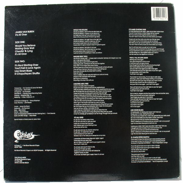James Van Buren : It's All Over  (LP, Album)