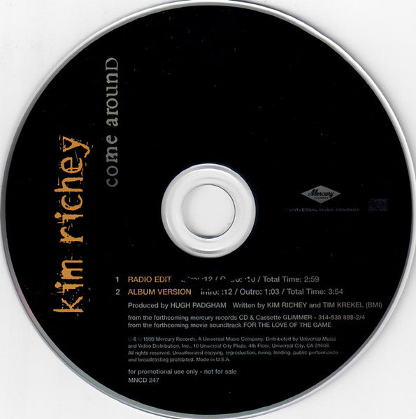 Kim Richey : Come Around (CD, Single, Promo, Dig)