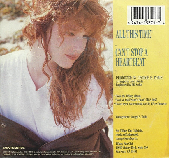 Tiffany : All This Time (7", Single, Pin)