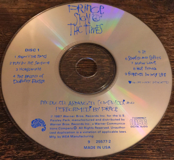 Prince : Sign "O" The Times (2xCD, Album, RE)