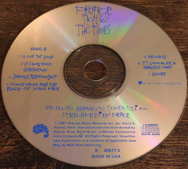 Prince : Sign "O" The Times (2xCD, Album, RE)