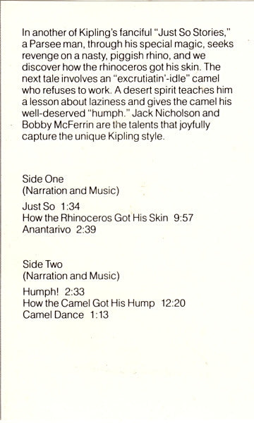 Rudyard Kipling, Jack Nicholson, Bobby McFerrin : How The Rhinoceros Got His Skin & How The Camel Got His Hump (Cass, Album)