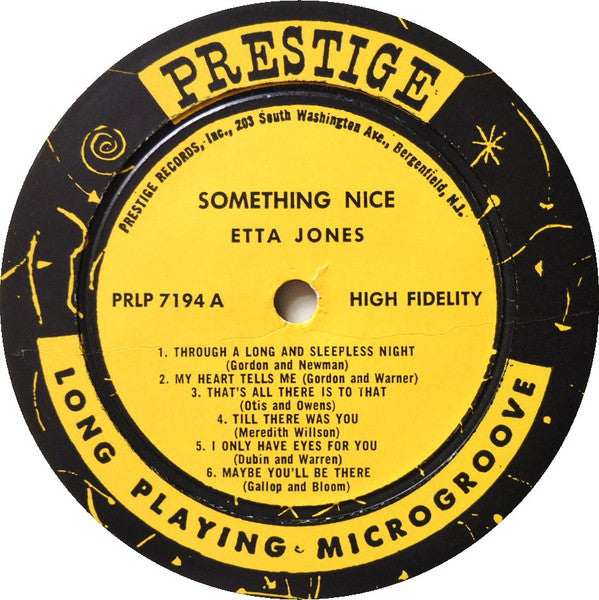 Etta Jones : Something Nice (LP, Album, Mono)