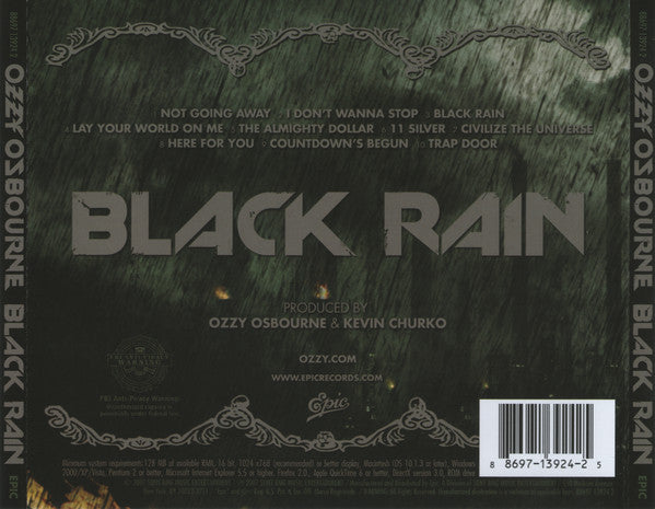Ozzy Osbourne : Black Rain (CD, Album, Enh)