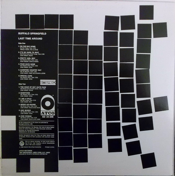 Buffalo Springfield : Last Time Around (LP, Album, RE, PR,)