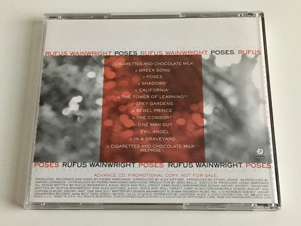 Rufus Wainwright : Poses (CD, Advance, Album, Promo)