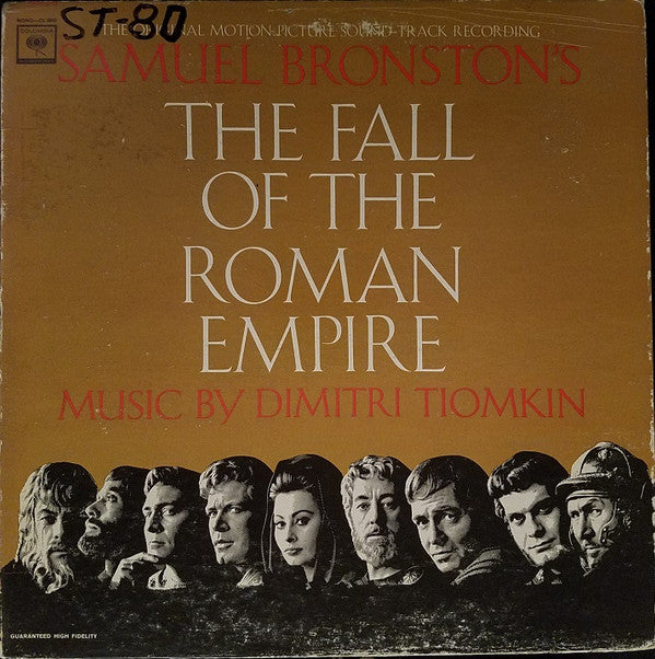 Dimitri Tiomkin : The Fall Of The Roman Empire ( Original Motion Picture Soundtrack) (LP, Album, Mono)
