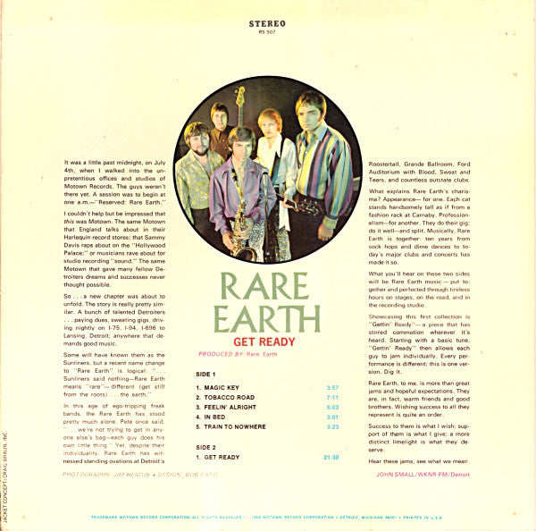 Rare Earth : Get Ready (LP, Album, RP, Sup)