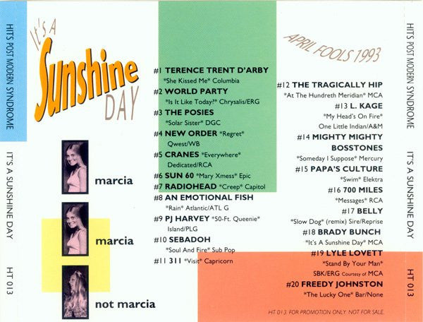 Various : It's A Sunshine Day / April Fools 1993 (CD, Comp, Promo)