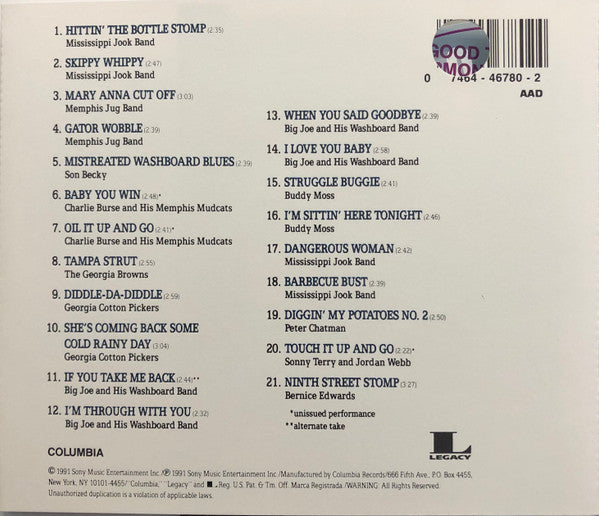 Various : Good Time Blues: Harmonicas, Kazoos, Washboards & Cow-Bells (CD, Comp, Mono, RM)