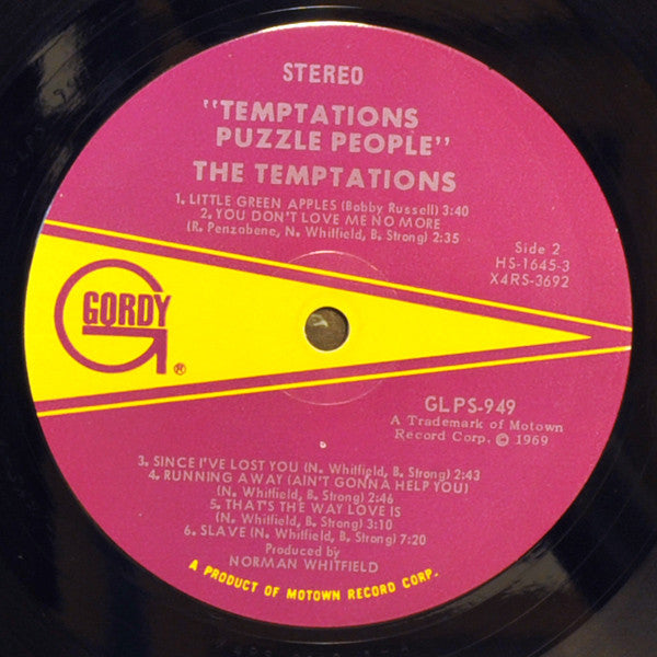 The Temptations : Puzzle People (LP, Album, Ind)