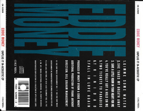 Eddie Money : Unplug It In - Acoustic EP (CD, Album, EP)