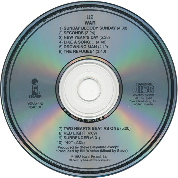U2 : War (CD, Album, Club, RE)
