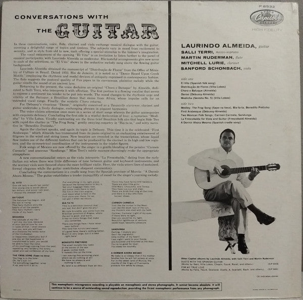 Laurindo Almeida : Conversations With The Guitar (LP, Mono)