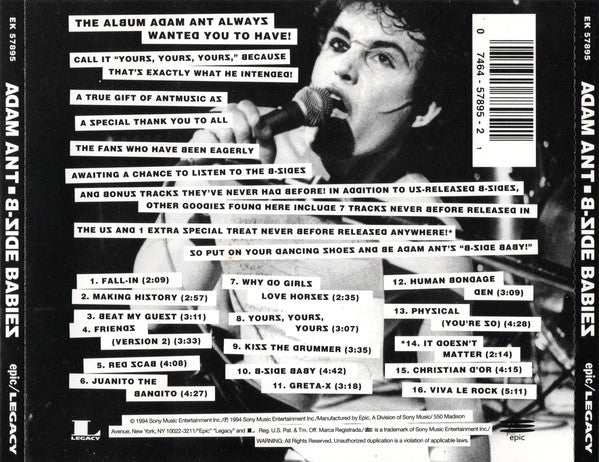 Adam Ant : B-Side Babies (CD, Comp)