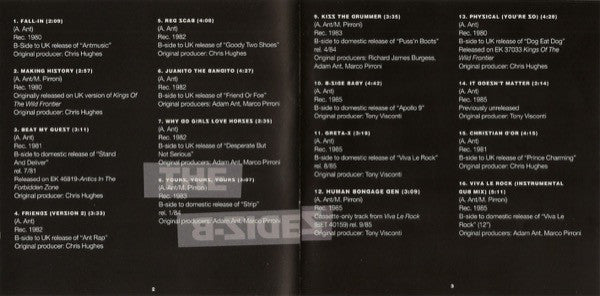 Adam Ant : B-Side Babies (CD, Comp)