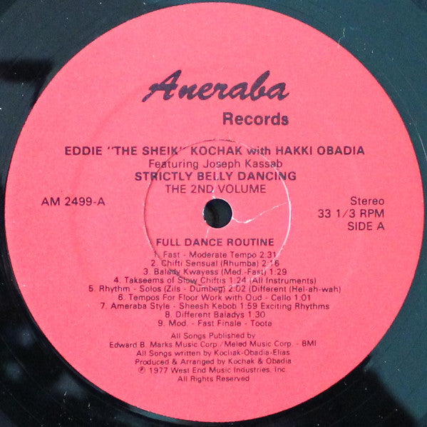 Eddie Kochak With Hakki Obadia Featuring Youssef Kassab : Strictly Belly Dancing - The 2nd Volume (LP)