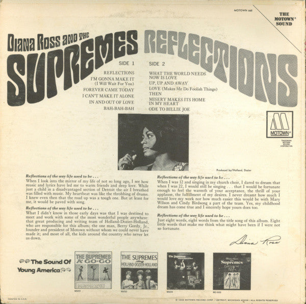 The Supremes : Reflections (LP, Album, San)