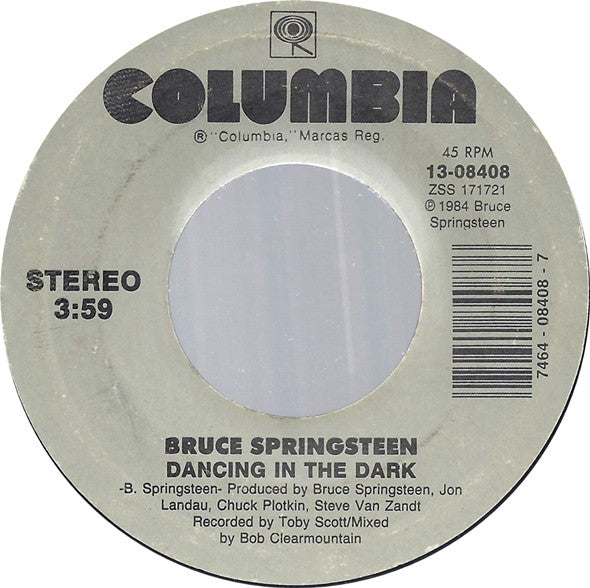 Bruce Springsteen : Dancing In The Dark (7", Single, RE)