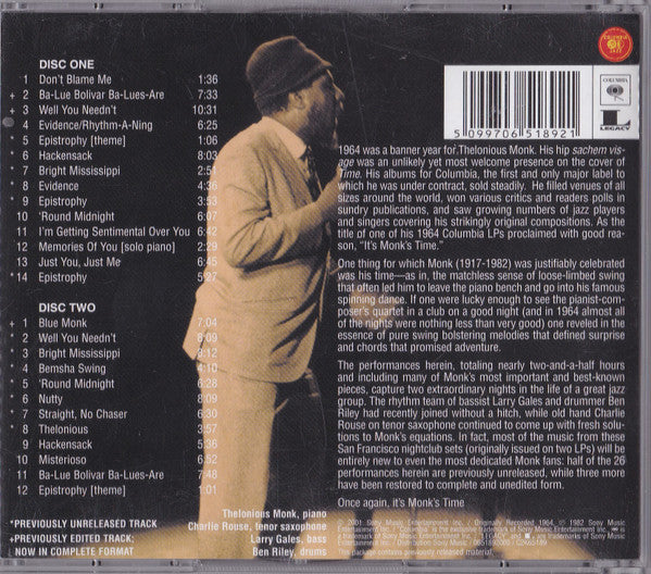 Monk* : Live At The Jazz Workshop - Complete (2xCD, Album, RE, RM, Bon)
