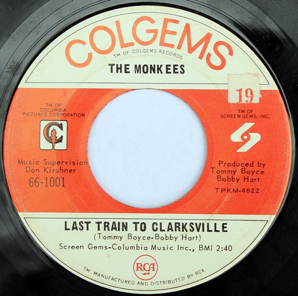 The Monkees : Last Train To Clarksville (7", Single, Mono, Hol)