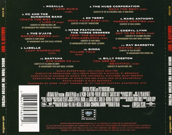 Various : Carlito's Way (Music From The Motion Picture) (CD, Comp)