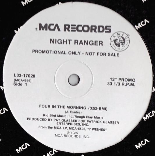 Night Ranger : Four In The Morning (I Can't Take Any More) (12", Single, Promo)