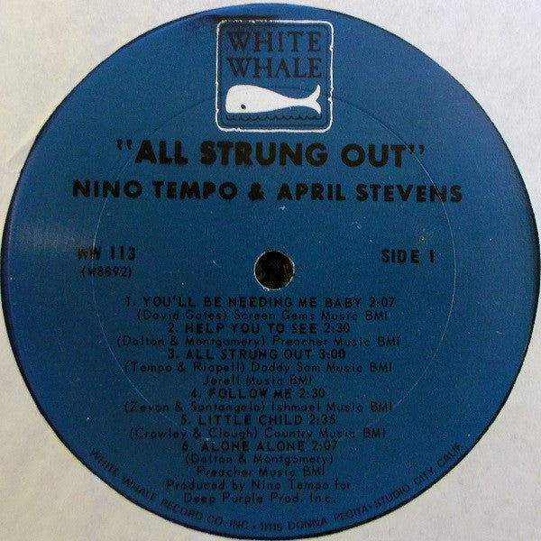Nino & April* : All Strung Out (LP, Album, Mono, Pit)