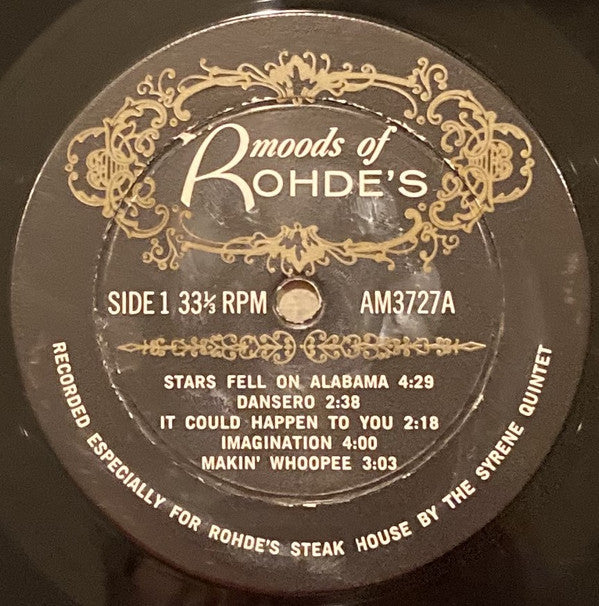 The Syrene Quintet : Moods Of Rohde's (LP)