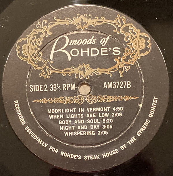 The Syrene Quintet : Moods Of Rohde's (LP)