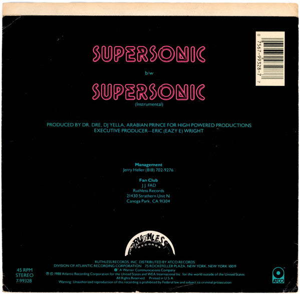 J.J. Fad : Supersonic (7", SP )