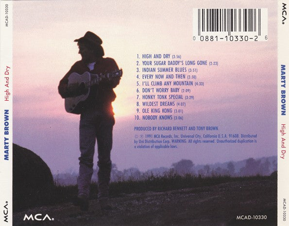 Marty Brown (3) : High And Dry (CD, Album)