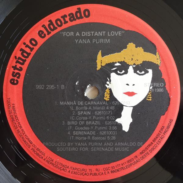 Yana Purim , Special Guests Luiz Bonfá and Airto Moreira : For A Distant Love (LP, Album)