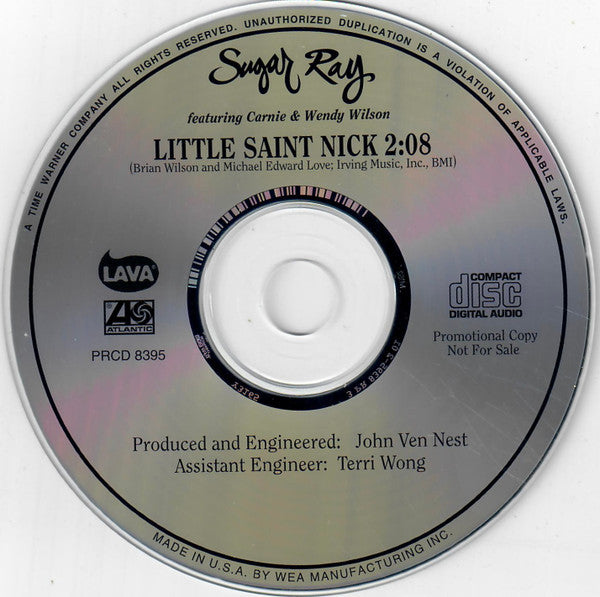 Sugar Ray (2) Featuring The Wilsons : Little Saint Nick  (CD, Single, Promo)