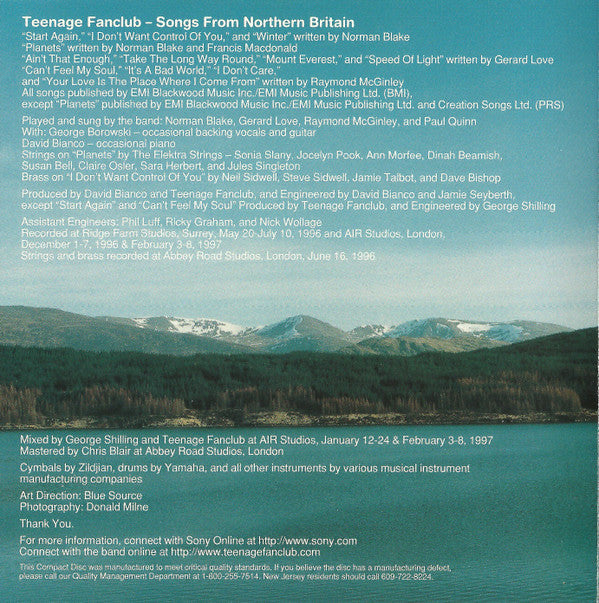 Teenage Fanclub : Songs From Northern Britain (CD, Album)